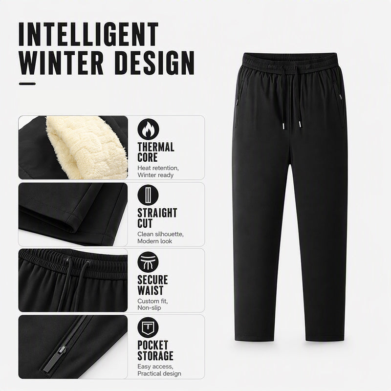 Men's Thickened Warm-Lined Tapered Pants