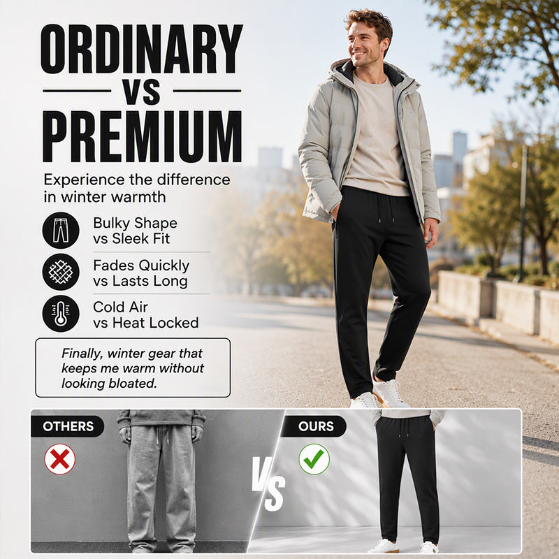Men's Thickened Warm-Lined Tapered Pants