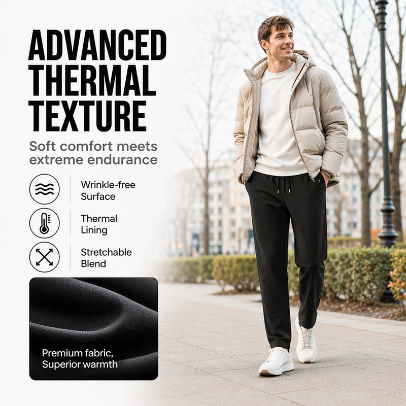 Men's Thickened Warm-Lined Tapered Pants