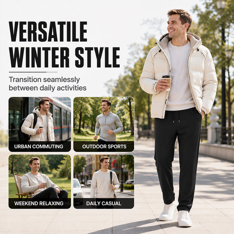 Men's Thickened Warm-Lined Tapered Pants