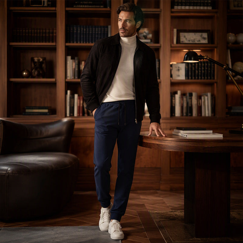 Men's Thickened Warm-Lined Tapered Pants