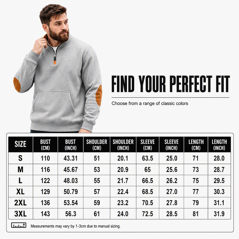 Men's Stand Collar Half-Zip Sweatshirt