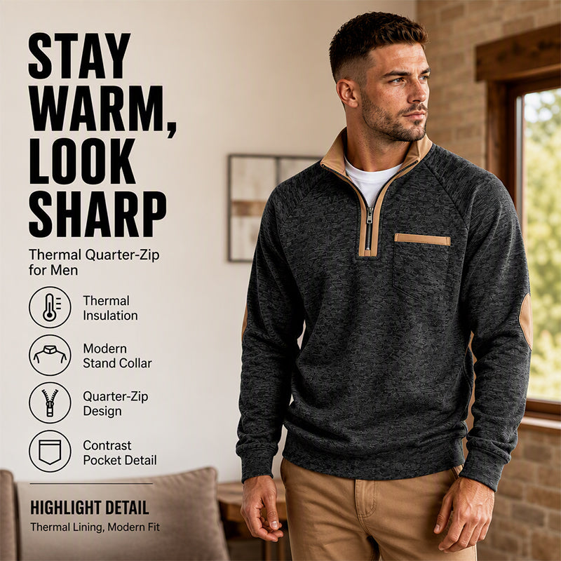 Men's Warm-Lined Quarter-Zip Pullover