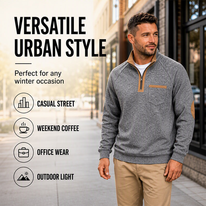 Men's Warm-Lined Quarter-Zip Pullover
