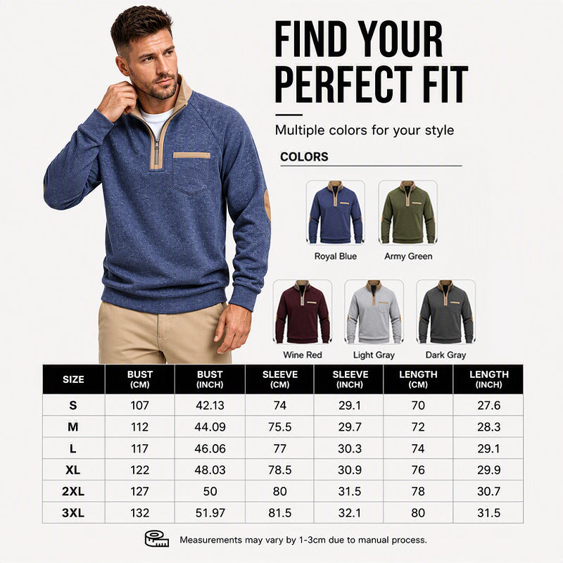 Men's Warm-Lined Quarter-Zip Pullover