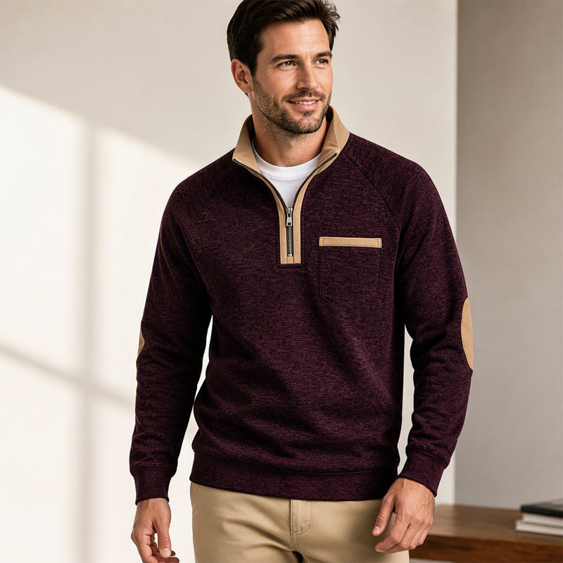 Men's Warm-Lined Quarter-Zip Pullover