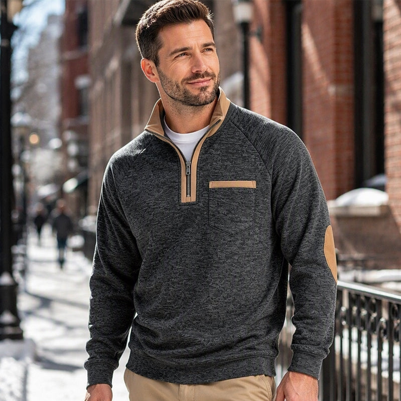 Men's Warm-Lined Quarter-Zip Pullover
