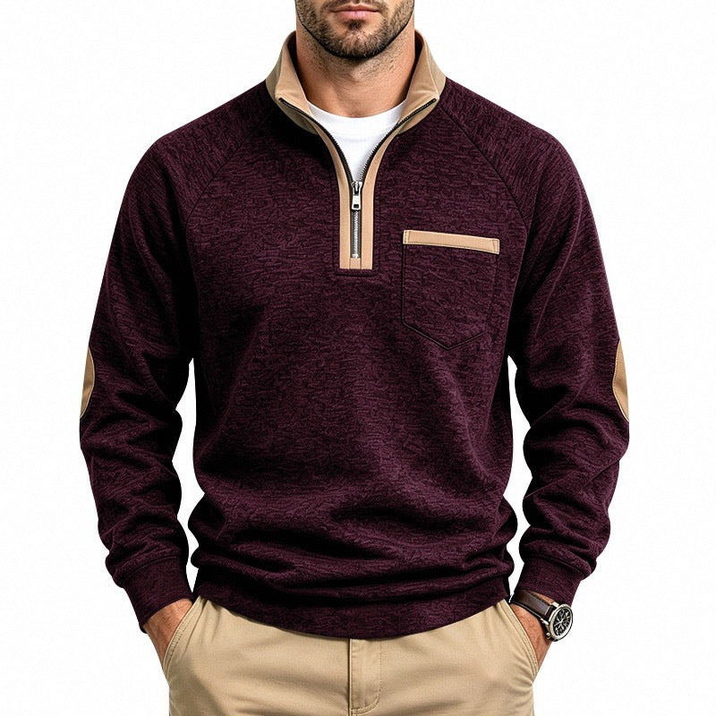 Men's Warm-Lined Quarter-Zip Pullover
