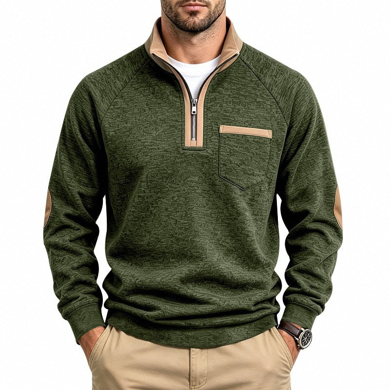 Men's Warm-Lined Quarter-Zip Pullover