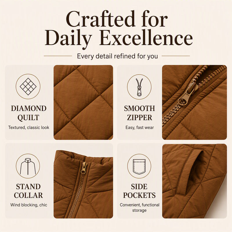 Women's Quilted Padded Warm Vest