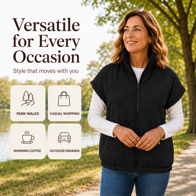 Women's Quilted Padded Warm Vest