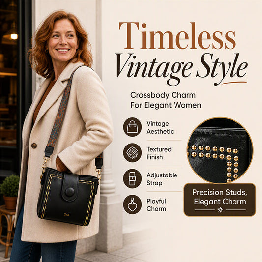 Vintage Fashion Bag with Adjustable Wider Shoulder Strap
