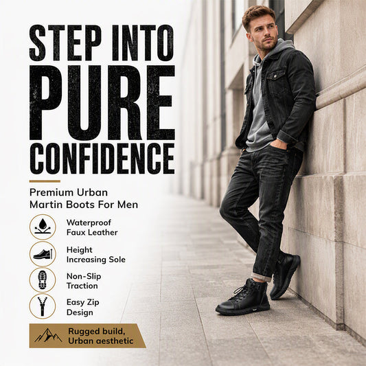 Men's Waterproof Genuine Leather Combat Boots