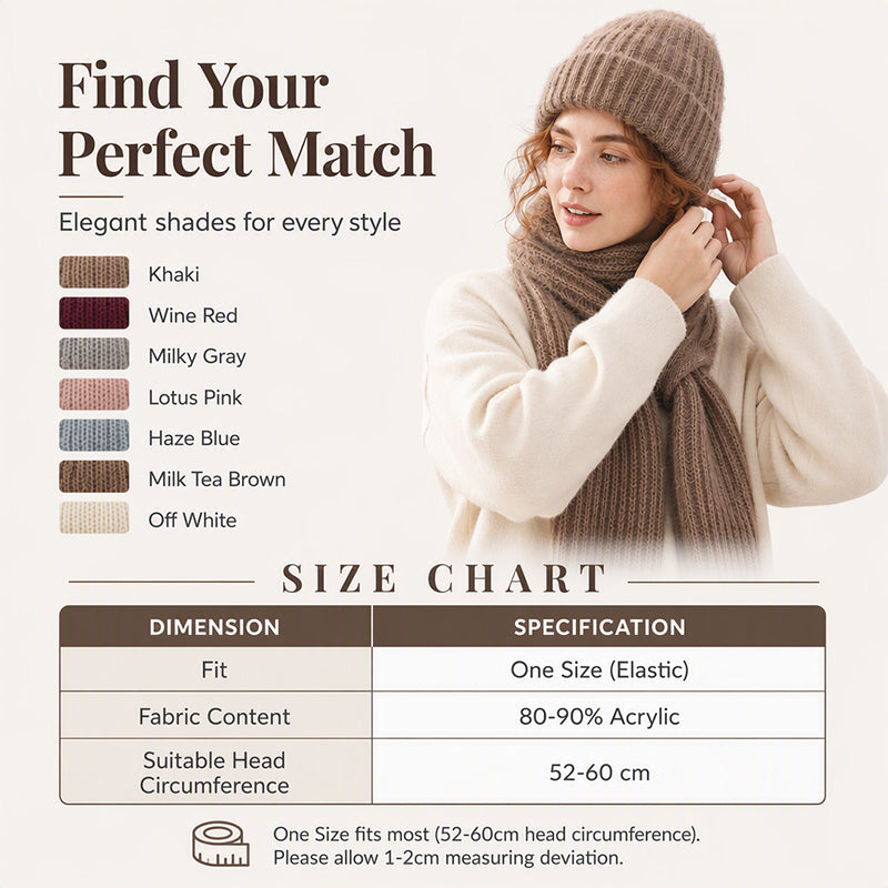 Women's Integrated Plush Knitted Hooded Scarf