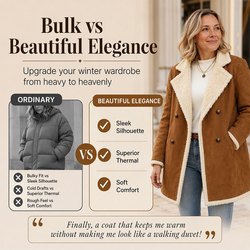 Women's Faux Suede Sherpa Lined Jacket