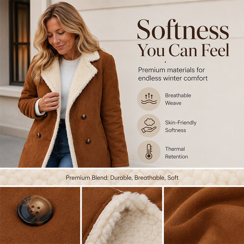 Women's Faux Suede Sherpa Lined Jacket