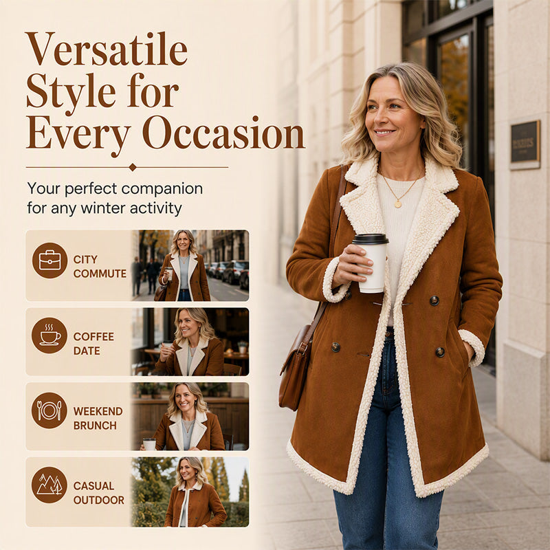 Women's Faux Suede Sherpa Lined Jacket