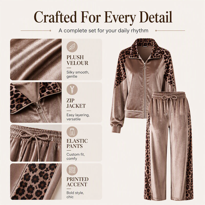 Women's Casual Leopard Print 2-Piece Set