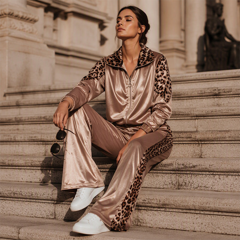 Women's Casual Leopard Print 2-Piece Set