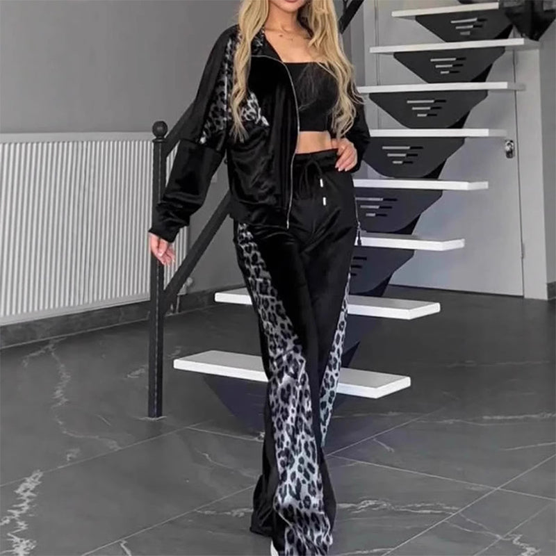 Women's Casual Leopard Print 2-Piece Set