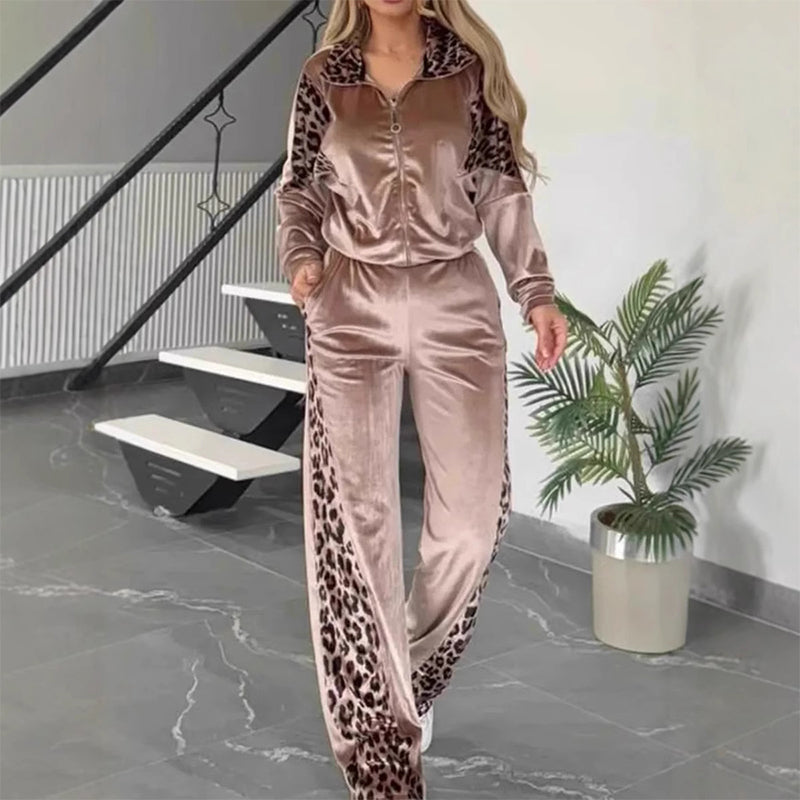 Women's Casual Leopard Print 2-Piece Set