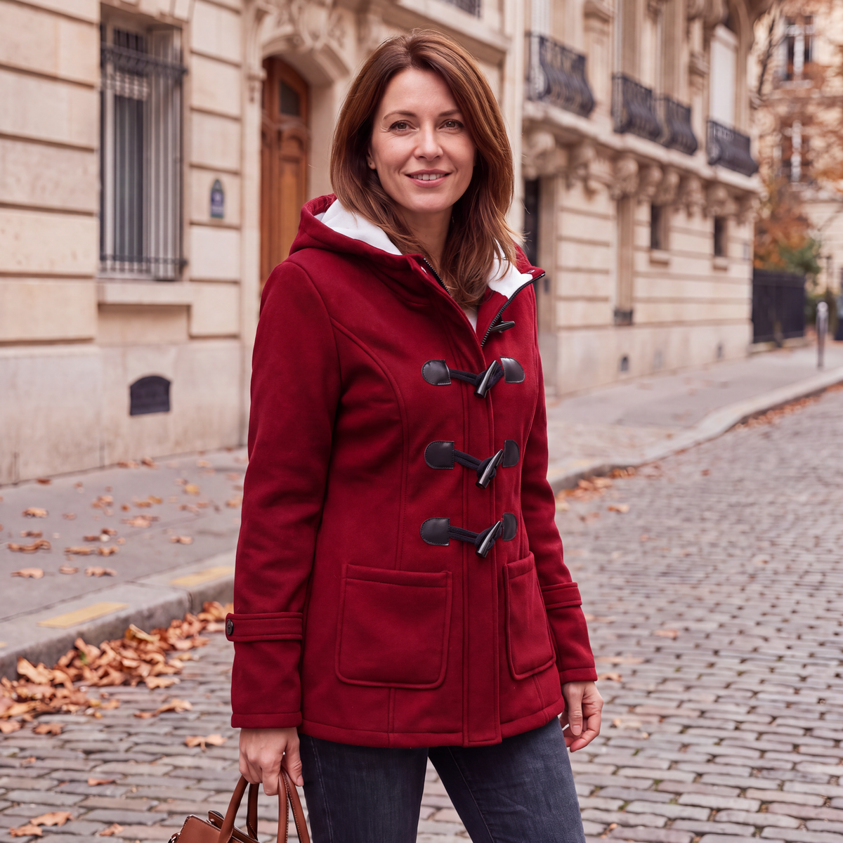 Women's Winter Warm Hooded Toggle Coat