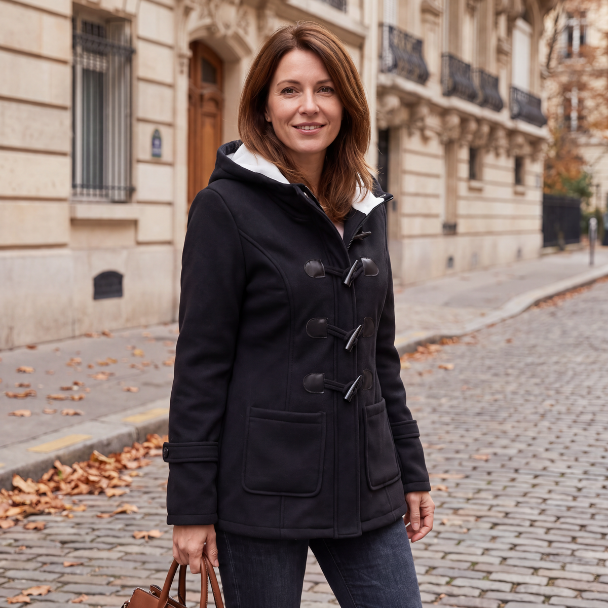 Women's Winter Warm Hooded Toggle Coat