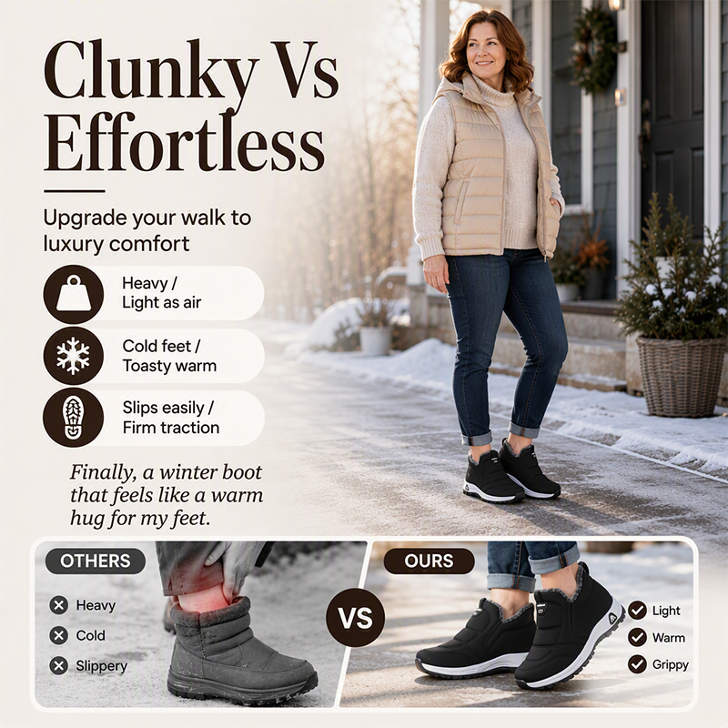 Women's Winter Warm Slip-On Snow Boots