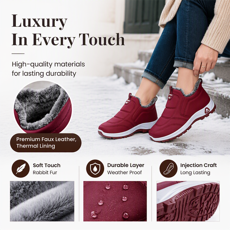 Women's Winter Warm Slip-On Snow Boots