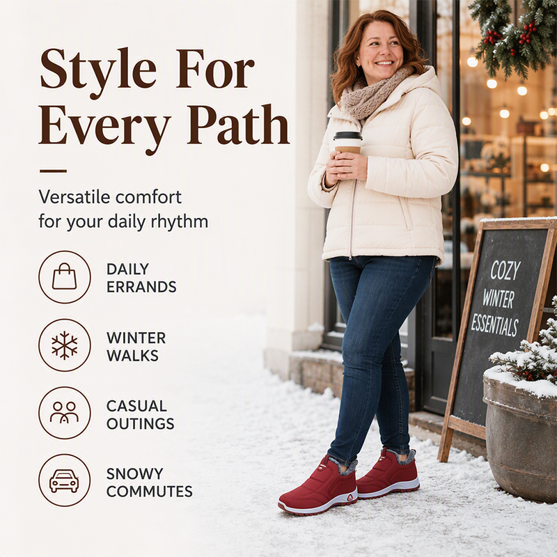 Women's Winter Warm Slip-On Snow Boots