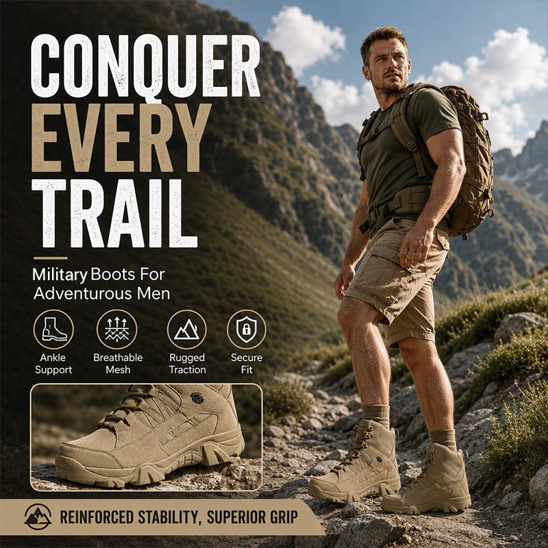 Men's Military Waterproof Non-Slip Combat Boots