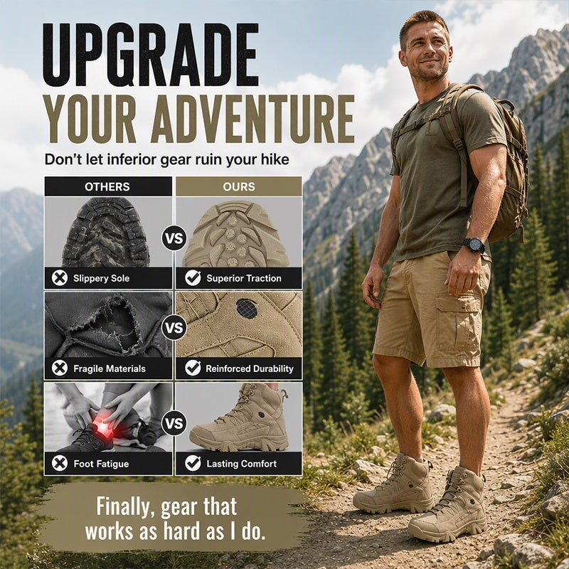 Men's Military Waterproof Non-Slip Combat Boots