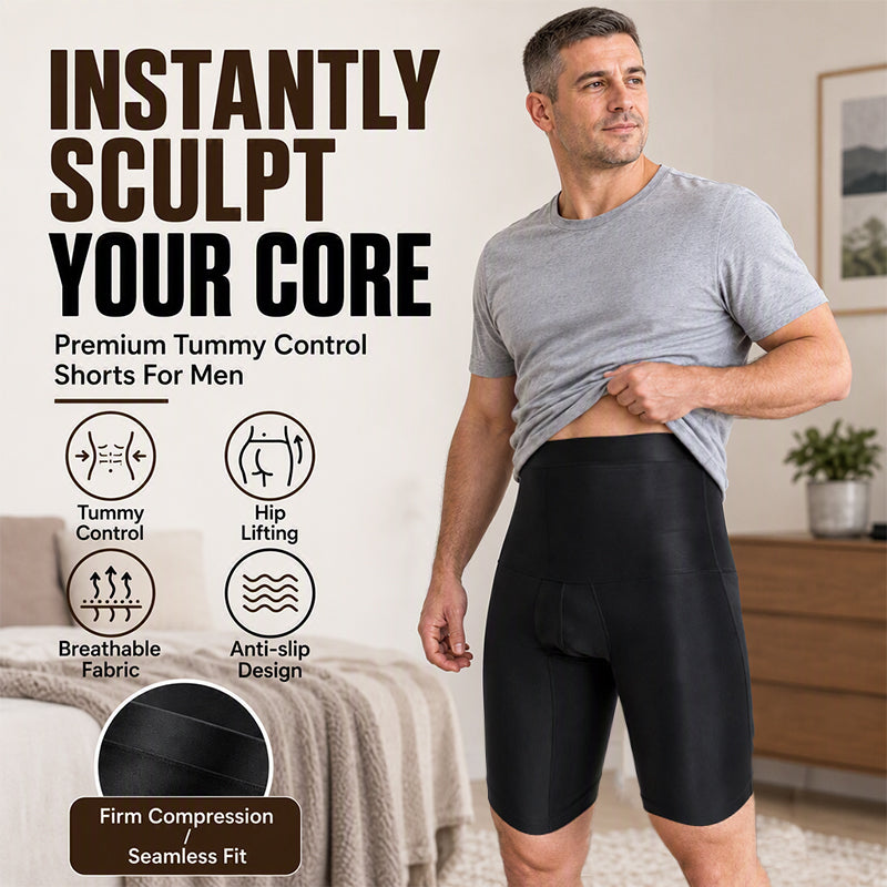 Men's High-Waist Tummy Control Shorts