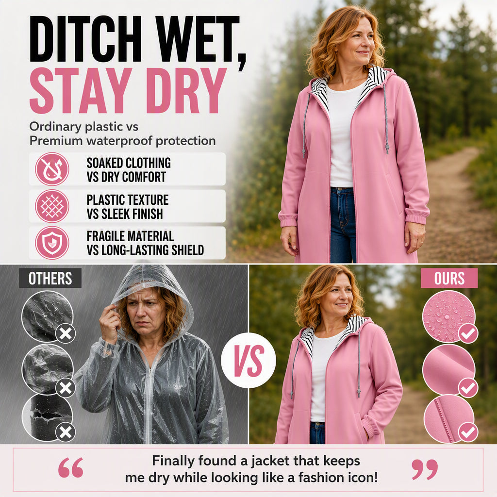Women's Casual Waterproof Hooded Jacket