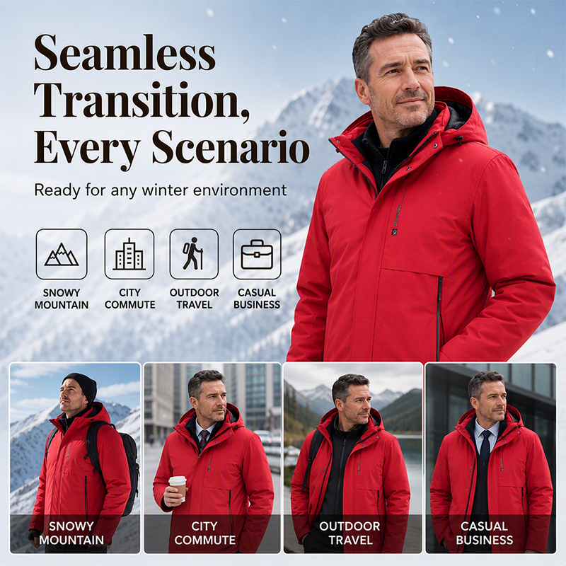 Men's Thickened Waterproof Warm Jacket