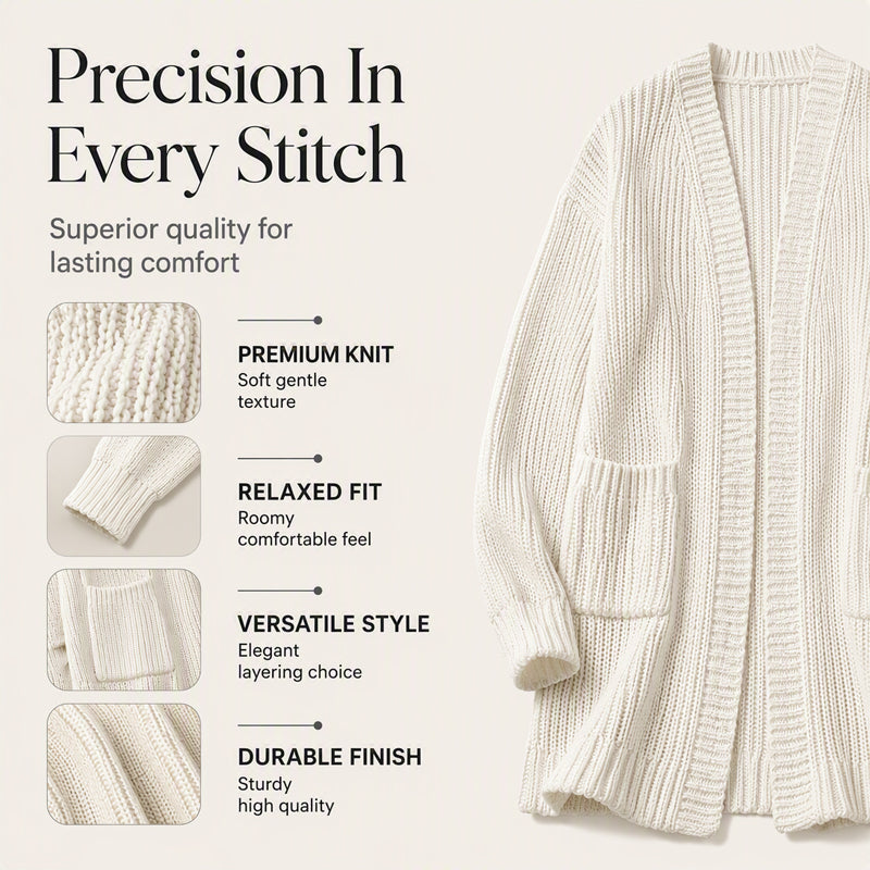 Women's Casual Chunky Knit Long Cardigan