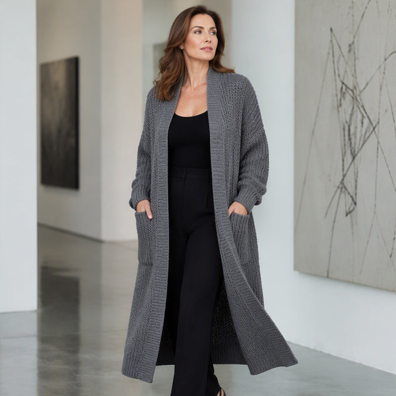 Women's Casual Chunky Knit Long Cardigan
