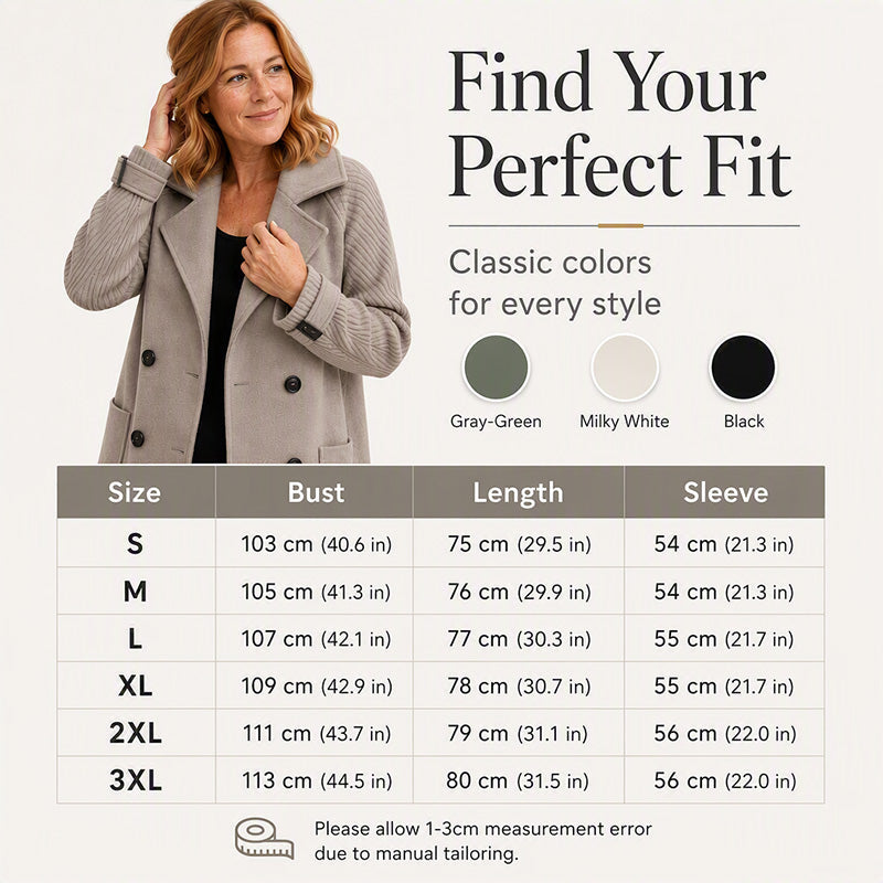 Women's Casual Double Breasted Lapel Coat