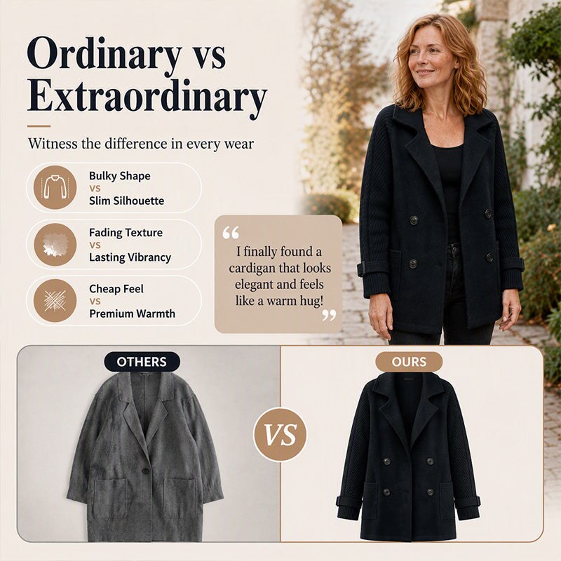 Women's Casual Double Breasted Lapel Coat