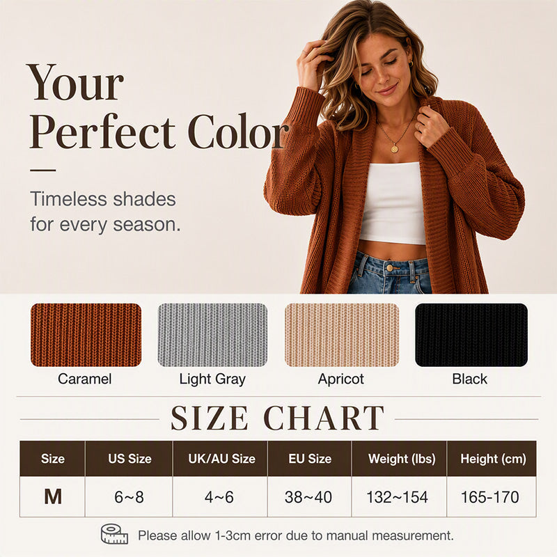 Women's Casual Mid Length Knit Cardigan