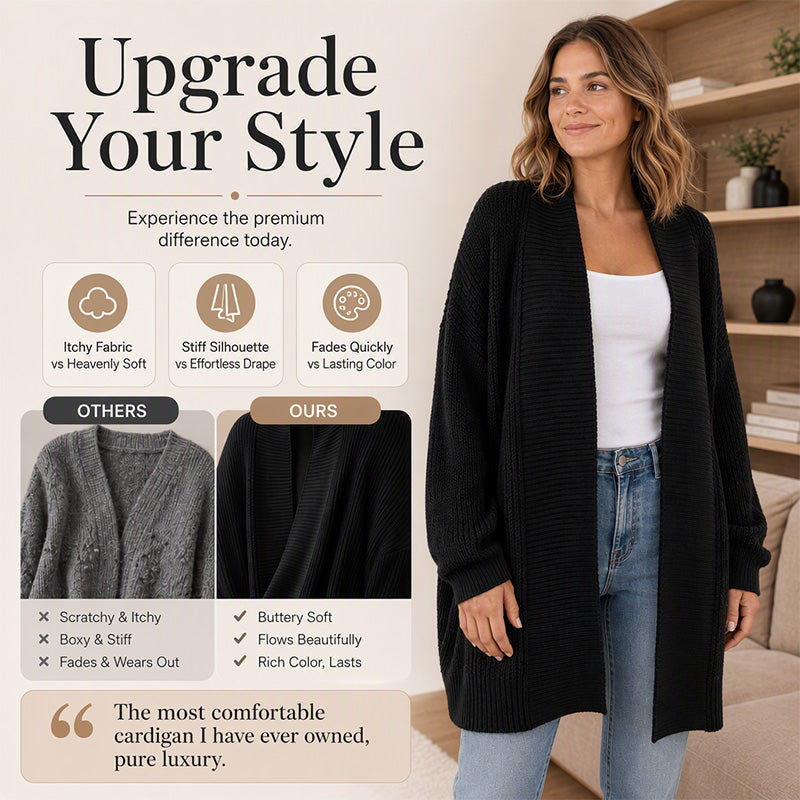 Women's Casual Mid Length Knit Cardigan