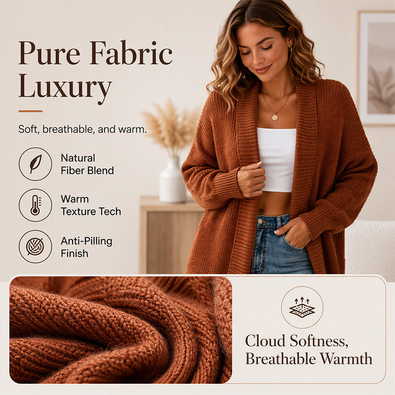 Women's Casual Mid Length Knit Cardigan