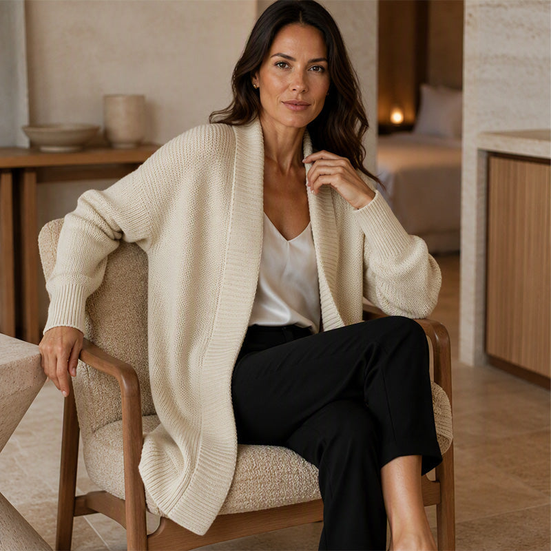 Women's Casual Mid Length Knit Cardigan