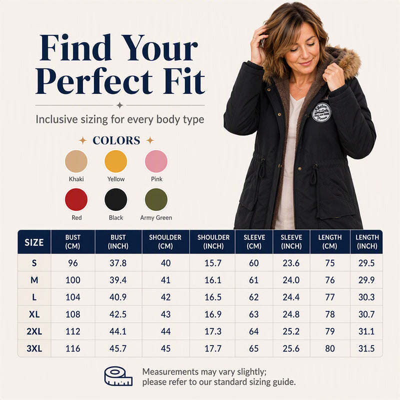 Women's Warm-Lined Hooded Parka Jacket