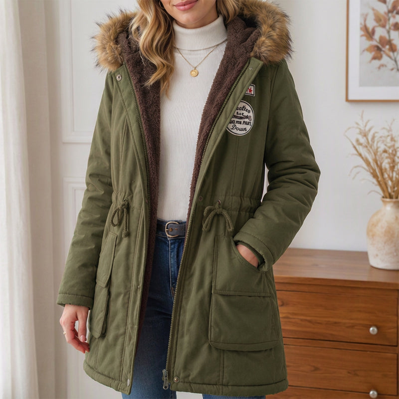 Women's Warm-Lined Hooded Parka Jacket