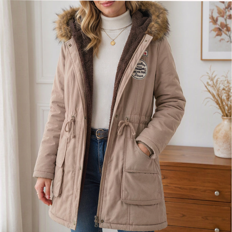 Women's Warm-Lined Hooded Parka Jacket