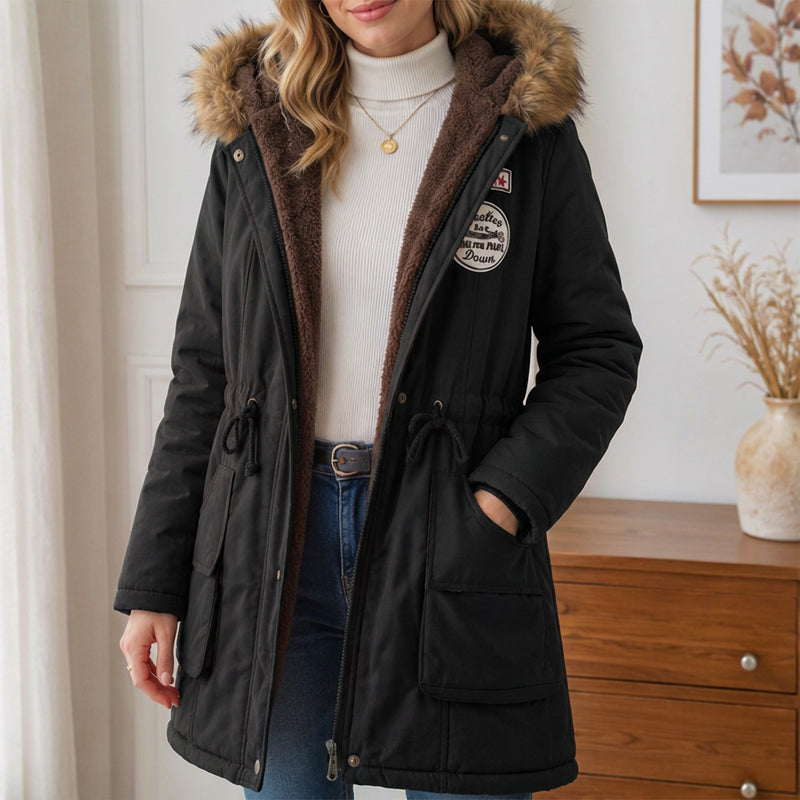 Women's Warm-Lined Hooded Parka Jacket