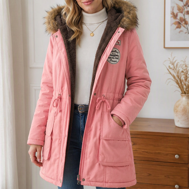 Women's Warm-Lined Hooded Parka Jacket