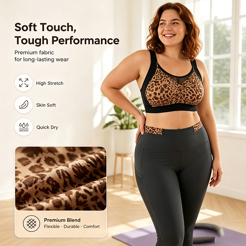 Women's Comfort Wireless Leopard Print Bra
