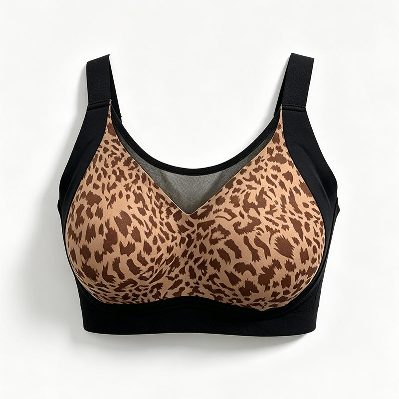 Women's Comfort Wireless Leopard Print Bra